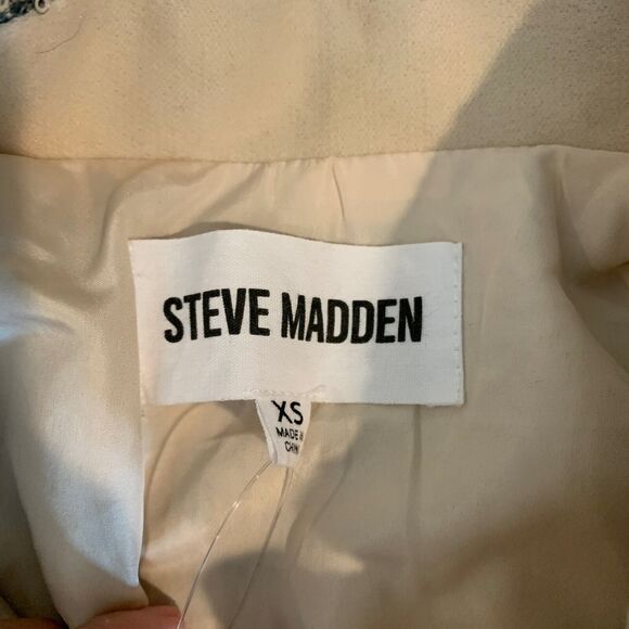 Steve Madden Jacket Womens XS Extra Large Andee Checkered Sequined Shacket - Picture 10 of 16